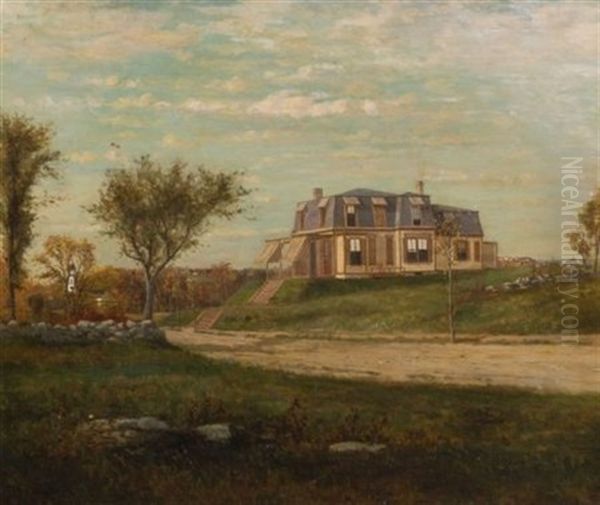 The Reed/loring Home, Dorchester, Massachusetts Oil Painting by Frank Henry Shapleigh