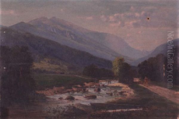 Mt. Washington From Glenn Road Jackson, Nh Oil Painting by Frank Henry Shapleigh