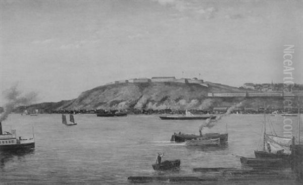 Quebec From Point Levi Oil Painting by Frank Henry Shapleigh