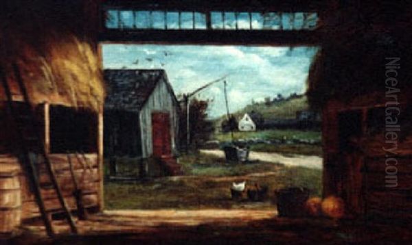 Old Barn At Limington, Maine Oil Painting by Frank Henry Shapleigh