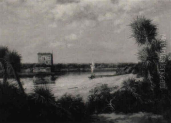 The Old Spanish Fort At Matanzas, Florida Oil Painting by Frank Henry Shapleigh