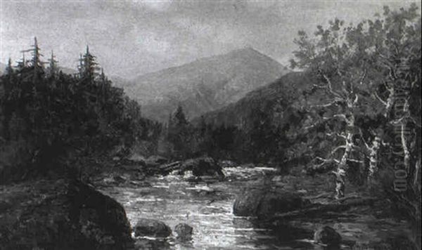 Mt. Washington And The Ammonoosuc River Oil Painting by Frank Henry Shapleigh