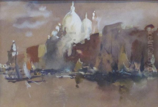 View Of The Salute, Venice Oil Painting by Hercules Brabazon Brabazon