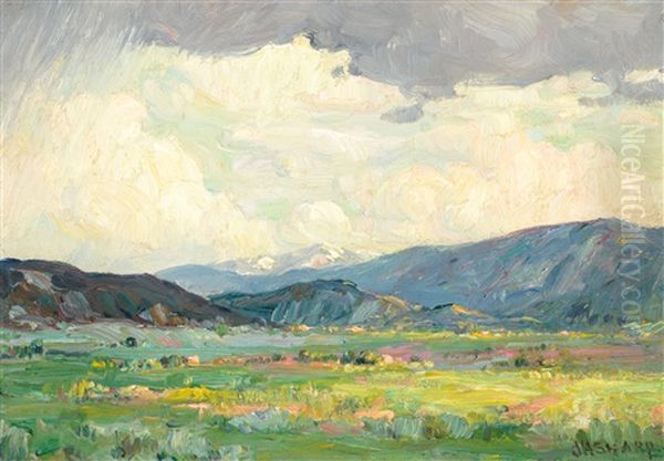 Sunburst, Taos Mountains, New Mexico by Joseph Henry Sharp