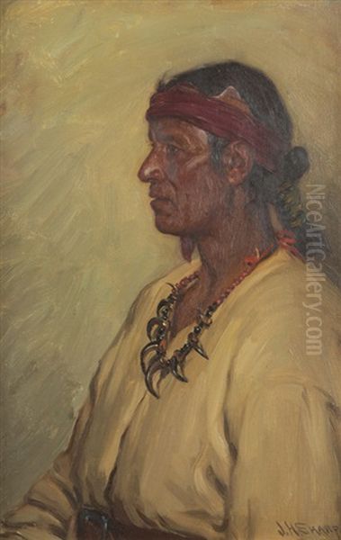 Strong Left Hand (hosea - Taos) by Joseph Henry Sharp