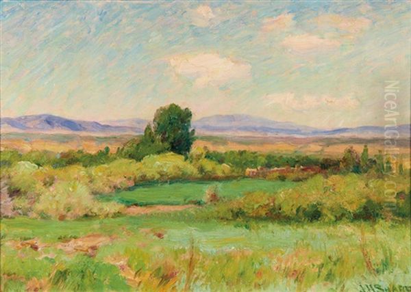 Landscape With Adobes From Sharp's Studio Window by Joseph Henry Sharp