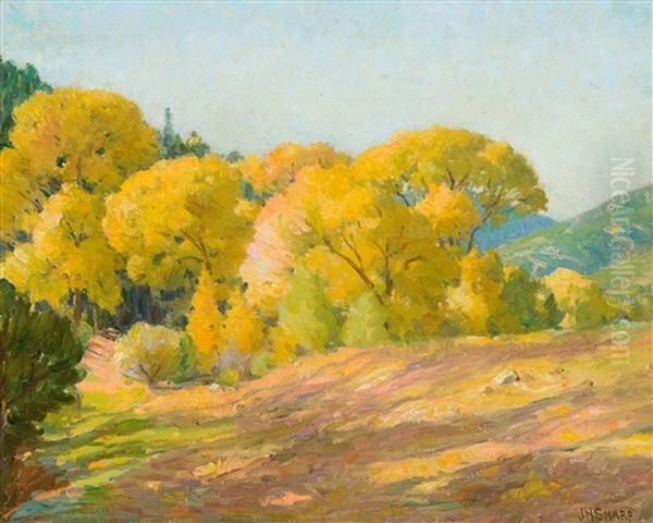 Cottonwoods Canon, Taos by Joseph Henry Sharp