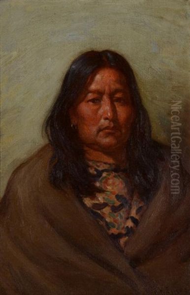 Wife Of Chief Little Wolf, Cheyenne by Joseph Henry Sharp