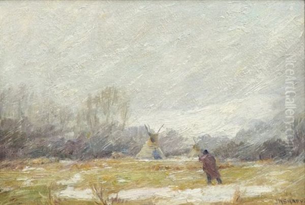 The Blizzard by Joseph Henry Sharp