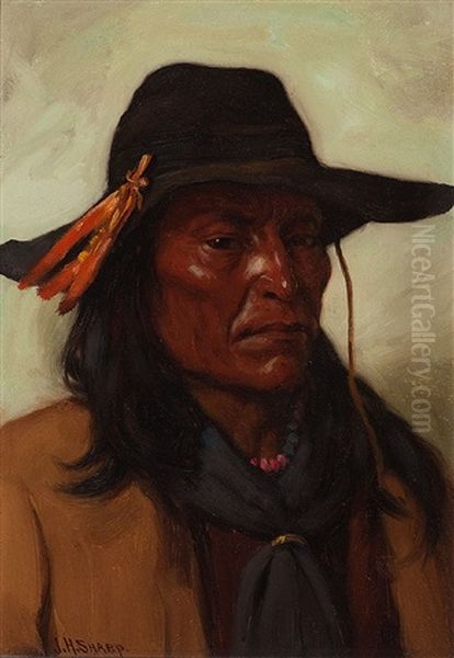 Chief Duck Man Oil Painting by Joseph Henry Sharp