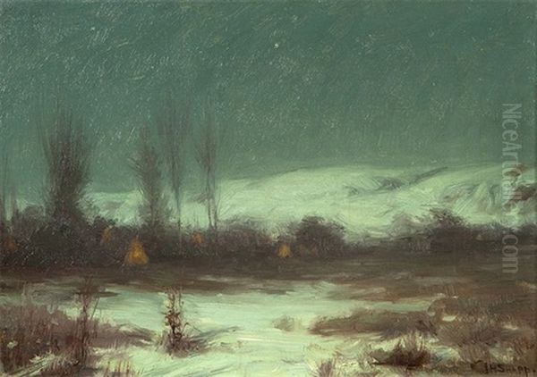 Indian Encampment In Winter by Joseph Henry Sharp