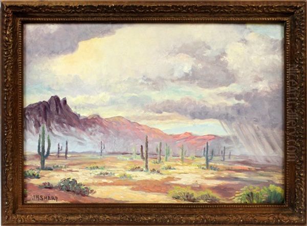 Desret Rain Oil Painting by Joseph Henry Sharp