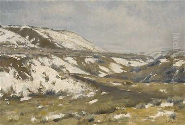 Edge Of The Bighorns Oil Painting by Joseph Henry Sharp