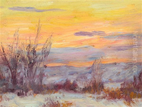 Crow Country Sunset by Joseph Henry Sharp