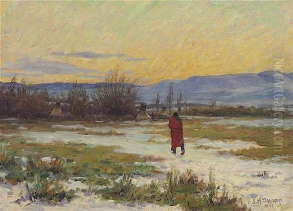 Evening On The Crow Reservation by Joseph Henry Sharp