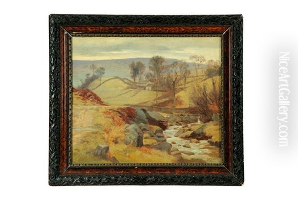 Farm Fields With Stream by Joseph Henry Sharp