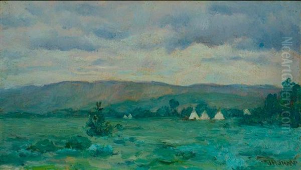 Early Summer Clouds, Crow Camp, Montana by Joseph Henry Sharp