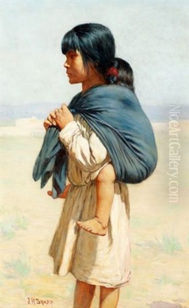 Indian Pueblo Children by Joseph Henry Sharp