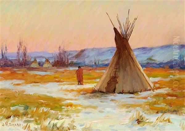 Encampment On The Yellowstone by Joseph Henry Sharp