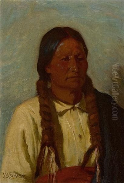 Portrait Of An Indian by Joseph Henry Sharp