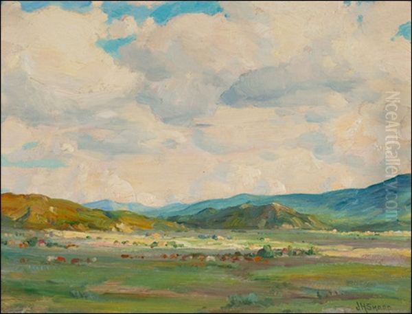 Summer Clouds, Taos Valley Oil Painting by Joseph Henry Sharp