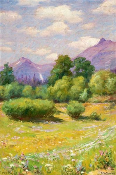 Landscape Of Glacier Oil Painting by Joseph Henry Sharp