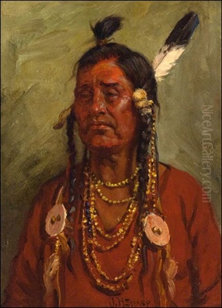 Chief Big Brave Oil Painting by Joseph Henry Sharp