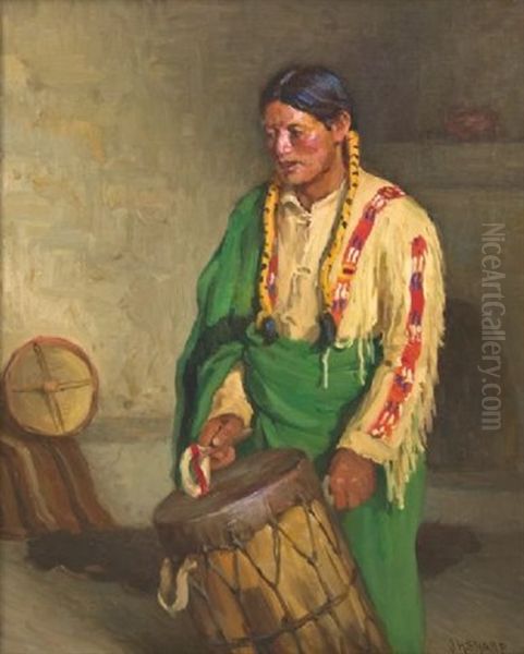 Taos Drummer, Soaring Eagle by Joseph Henry Sharp