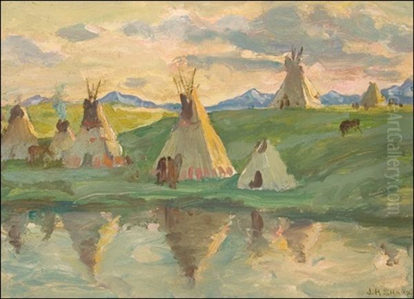 Blackfeet, Glacier Park by Joseph Henry Sharp