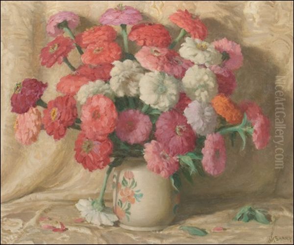 Zinnias by Joseph Henry Sharp