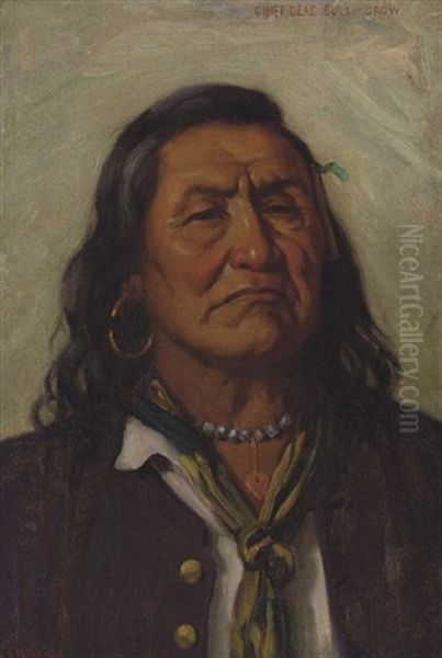 Chief Deaf Bull, Crow by Joseph Henry Sharp