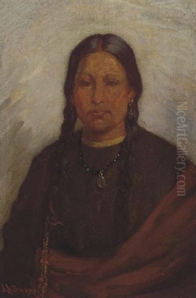 Daughter Of Chief Little Chief, Cheyenne by Joseph Henry Sharp