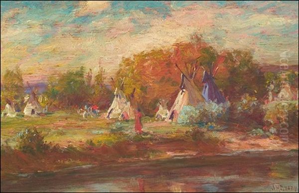 Crow Camp On The Little Big Horn by Joseph Henry Sharp