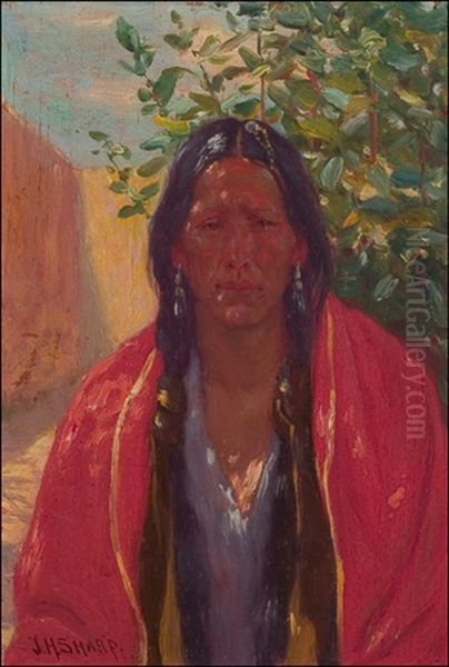 White Weasel, Taos, New Mexico Oil Painting by Joseph Henry Sharp