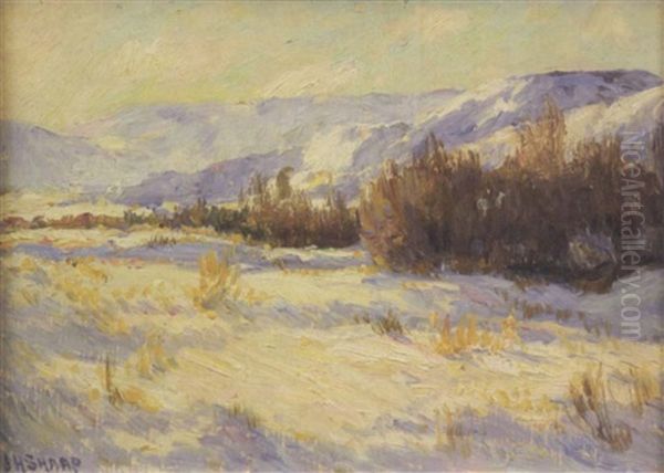 The Big Horn Mountains, Crow Reservation, Montana Oil Painting by Joseph Henry Sharp