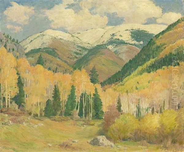 Aspens - Twining Oil Painting by Joseph Henry Sharp