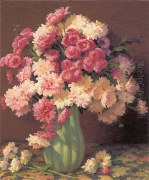 California Chrysanthemums by Joseph Henry Sharp