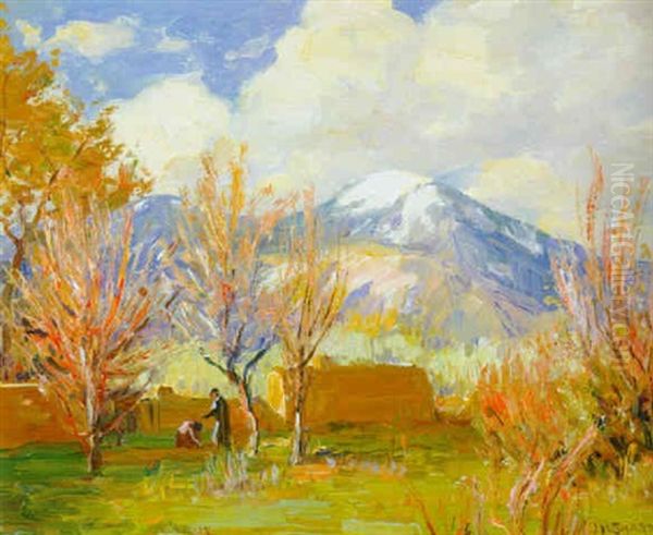 Springtime Taos Mountains by Joseph Henry Sharp