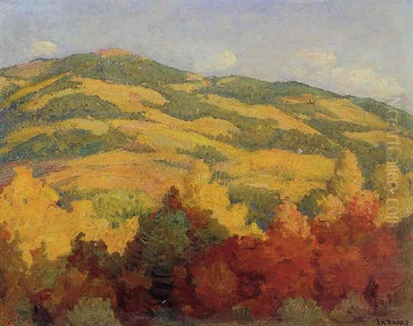 View From U.s. Hill, Near Taos Oil Painting by Joseph Henry Sharp