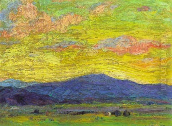 Evening - Taos Valley by Joseph Henry Sharp