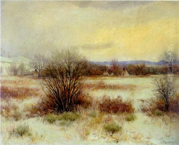 Indian Encampment In Winter by Joseph Henry Sharp