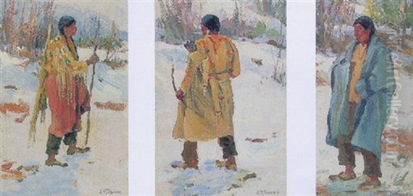 Indian Hunters In Winter by Joseph Henry Sharp