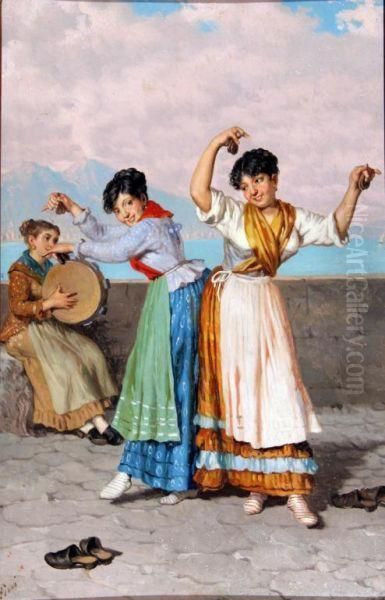 Tarantella Oil Painting by Michele Bracci