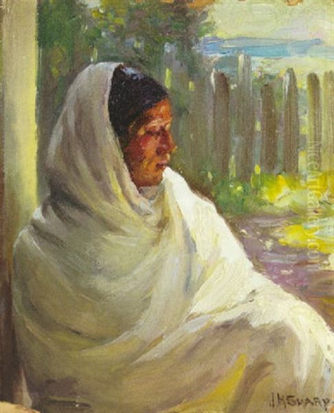 Sunlight Study Of Taos Indian by Joseph Henry Sharp