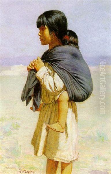 Indian Pueblo Children by Joseph Henry Sharp