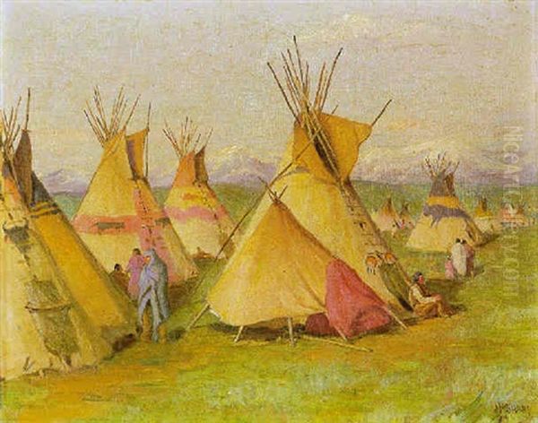 Blackfeet Teepees by Joseph Henry Sharp