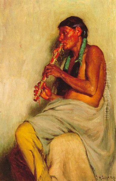 The Flute Player by Joseph Henry Sharp