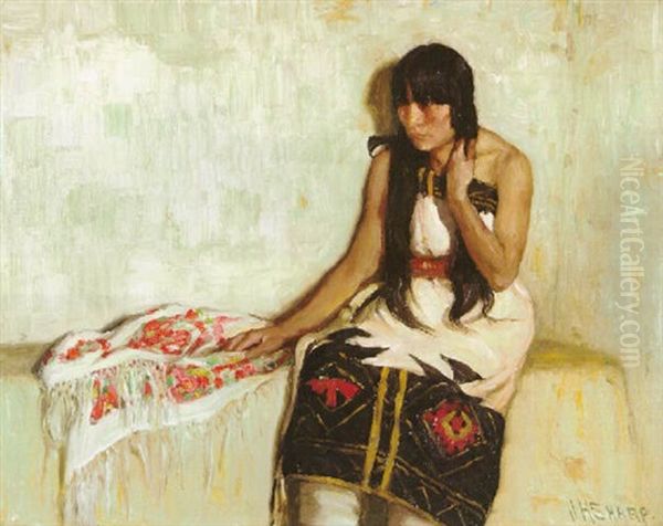 Crucita: Taos Indian Girl by Joseph Henry Sharp