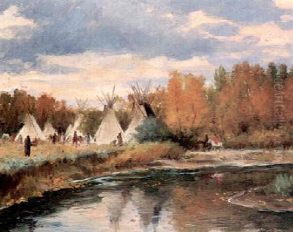 Crow Camp by Joseph Henry Sharp