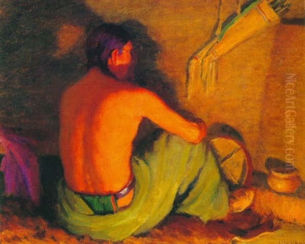 Bear Goes Hunting - Taos Firelight by Joseph Henry Sharp